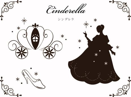 Cinderella, carriage and glass shoe set, cenicienta, carro, zapatos, JPG and PNG