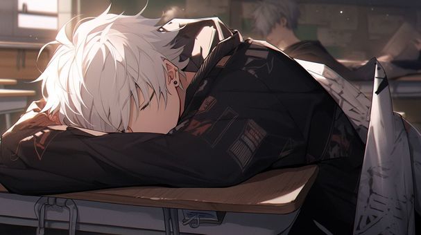 Illustration, boy, machine, sleep, 