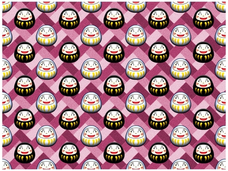 ダルマの壁紙 だるま,ダルマ,柄,パターン,壁紙,背景,ポストカード,模様,和柄,檜垣のイラスト素材