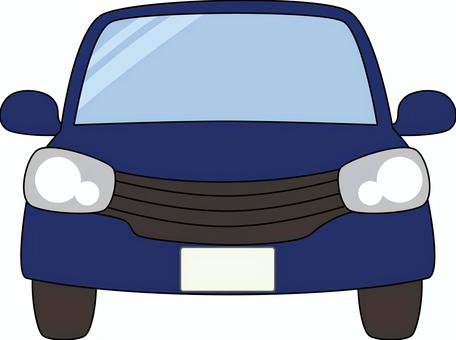 乗用車　正面 車,青,乗用車,交通,交通安全のイラスト素材