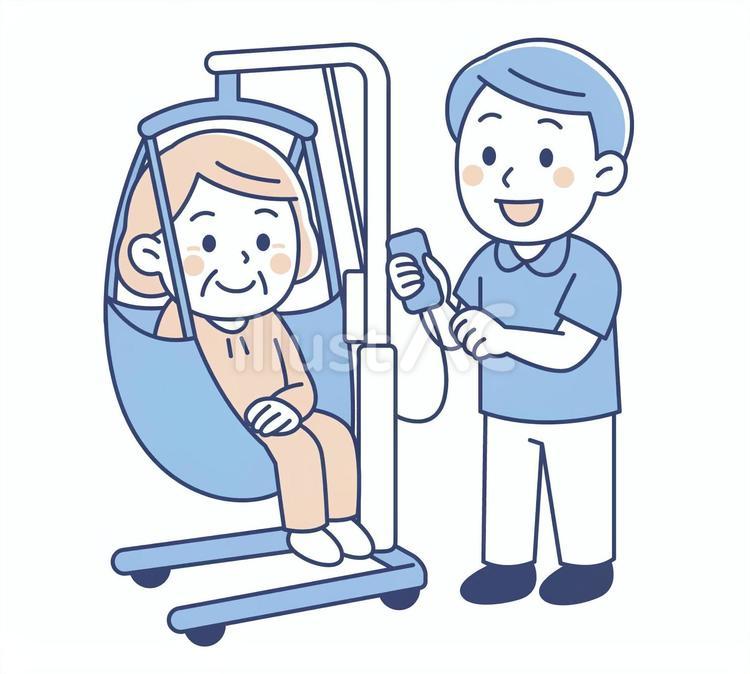 介護用リフト 介護用リフト,介護,リフトのイラスト素材