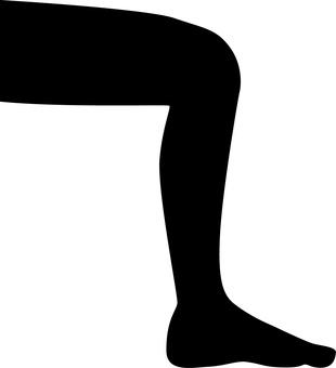 膝足 膝,足,関節,体,パーツ,シンプル,シルエットのイラスト素材