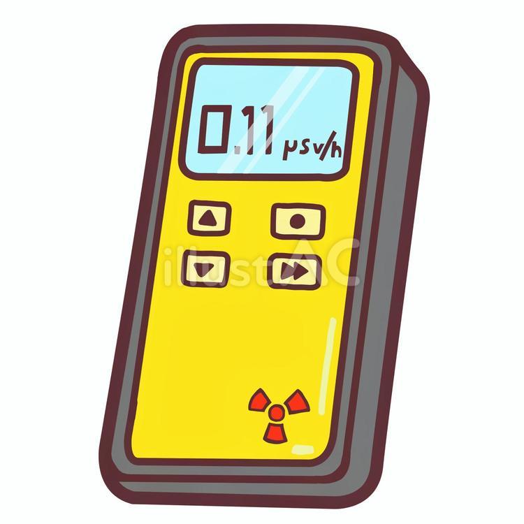 かわいいガイガーカウンターのイラスト 放射線検出器,ガイガーカウンター,放射物のイラスト素材
