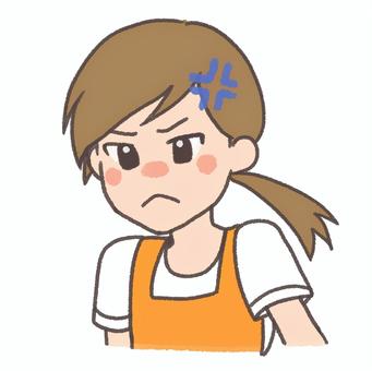 憤怒的女人, 可爱, 依稀, 人物, JPG 和 PNG