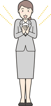  女性リクルート-着色-190-全身