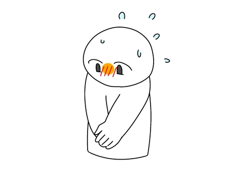 恥ずかしい 恥ずかしい,焦り,汗,赤面,人物のイラスト素材