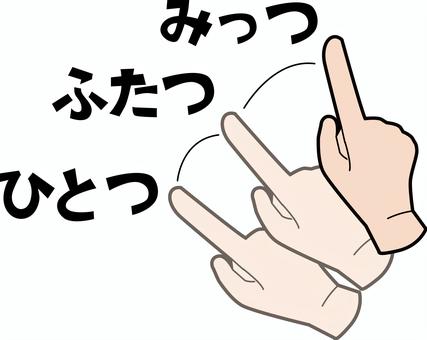 数える　 数える,確認,チェック,物量,目視,指さす,手,線画のイラスト素材