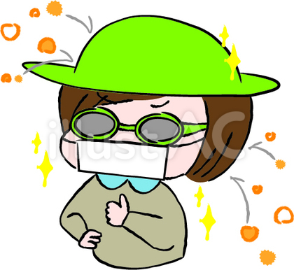 花粉症対策バッチリな女の子