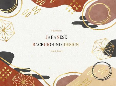 Hemp leaf and gold leaf Japanese background 322, JPG, PNG and AI Hemp leaf and gold leaf Japanese background 322, , JPG, PNG and AI