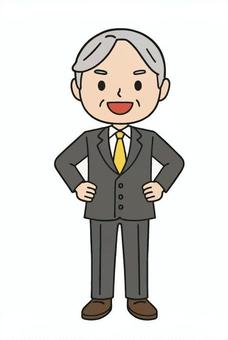 堂々とした人 権力者,自信,自慢,過信,強者,笑顔,堂々,揺るぎない,男性,スーツのイラスト素材