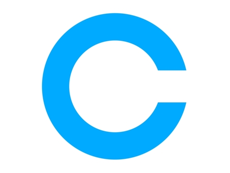 ランドルト環　青　Cマーク ランドルト,ランドルト環,アイコン,シンプル,青,視力,視力検査,健康診断,目,眼のイラスト素材