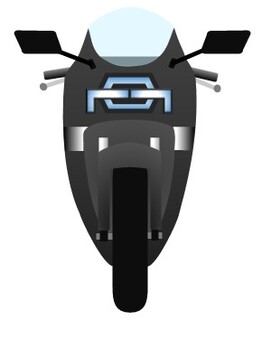 バイク108 バイク,二輪車,自動二輪車,ツーリング,オートバイ,モーターサイクル,電動バイク,正面,シンプル,ユニークのイラスト素材