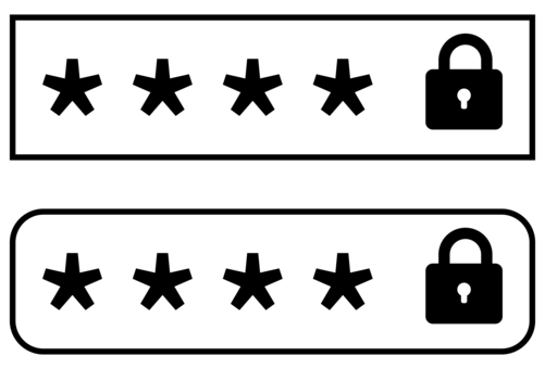 パスワード入力欄のイラスト パスワード,暗証番号,入力欄,ボックス,鍵,南京錠,伏字,セキュリティ,防犯,認証のイラスト素材