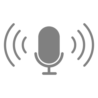 マイクのアイコン グレー マイク,アイコン,音声,配信,実況,音楽,音響,アナウンス,レコーディング,ラジオのイラスト素材