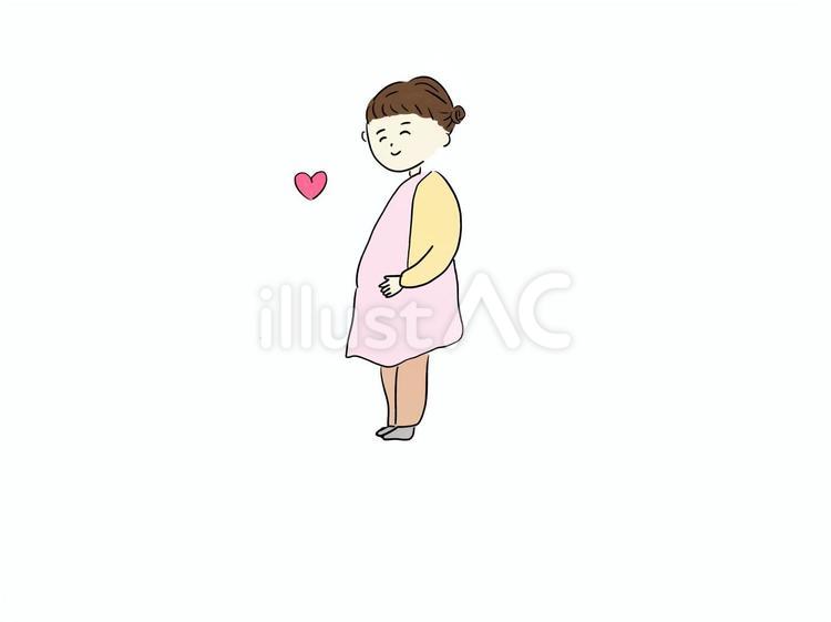 妊婦さん 妊婦,妊娠,出産のイラスト素材