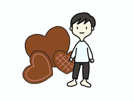 Illustration, boy, heart, heart-shaped, JPG and PNG