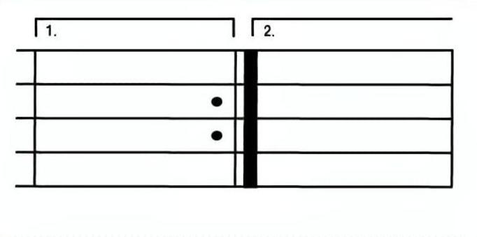 反復記号２（１番２番括弧）