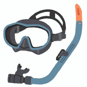 Illustration, snorkelling, snorkeling, marine sports, 