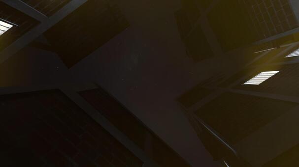 星空の隙間 空,光,影,壁,建物,隙間,天井,窓,屋根,レンガのイラスト素材