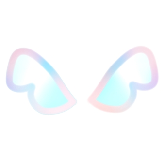 ゆめかわいいグラデーションの羽 羽,グラデーション,イラストのイラスト素材