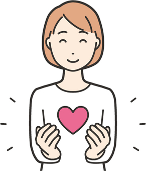 T-shirt women-coloring-155-bust, housewife, female, heart, JPG, PNG and AI