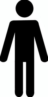 立っている人 立つ,全身,人間,人物,人,棒人間,ピクトグラム,男性,男,直立のイラスト素材