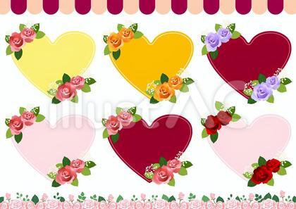 秋色の薔薇を飾った素材集