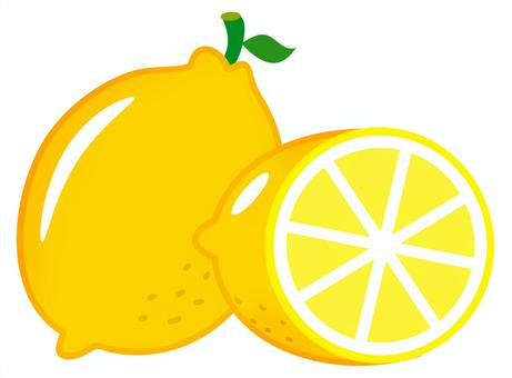 Whole lemon and half-cut icon, , JPG and PNG