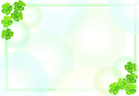 Clover refreshing frame, clover, refreshing, spring, JPG and PNG