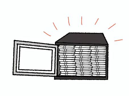 金庫 金庫,現金,お金,貯蓄,イメージ,宣伝用,お知らせ用,pop調,手描き,挿絵のイラスト素材