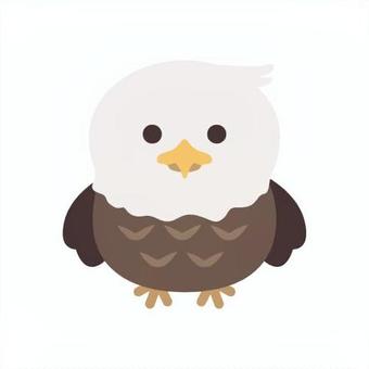 シンプルな鷲のイラスト素材 鷲,鳥,動物,動物園,かわいい,キャラクター,シンプル,鳥類,ゆるい,イラストのイラスト素材