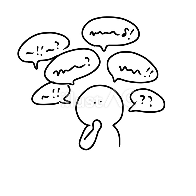 アイディアたくさん 考える,思考,思うのイラスト素材