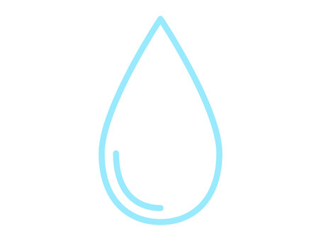 雫・水滴のイラスト（青・線） 雫,アイコン,ドロップ,マーク,水滴,雨,涙,汗,液体,冷や汗のイラスト素材