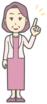  お金持ちマダム-125-全身 おばさん,ポイント,説明,笑顔,中年,女性,富裕層,マダム,裕福,お金持ちのイラスト素材