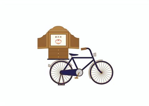 昭和の紙芝居A 紙芝居,レトロ,昭和,ノスタルジック,絵本,かわいい,昔,自転車,昔話,手作りのイラスト素材