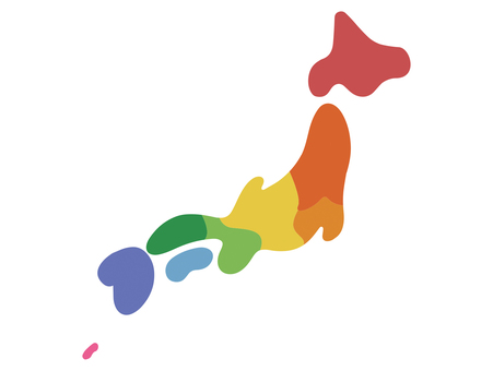日本地図 日本地図,日本全国,ラフ,地図,日本,日本列島,マップ,map,手描き,ゆるいのイラスト素材