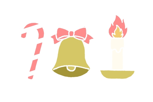 Illustration, stick, bell, a candle, 