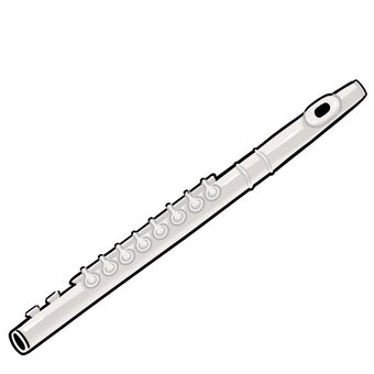 フルート フルート,木管楽器,演奏,笛,横笛,楽器,音楽,イラスト,アイテムのイラスト素材
