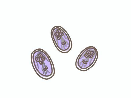 ジアルジア寄生虫のシフト 動物,ペット,犬,猫,獣医,獣医師,治療,動物病院,かわいい,寄生虫のイラスト素材