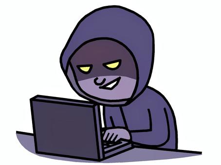 ハッカー ハッカー ハッカー,サイバー攻撃者,不正アクセス,データ盗難,システム破壊,犯罪,イラストのイラスト素材