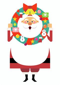 サンタクロース4 サンタクロース,クリスマス,12月,冬,ヒゲ,プレゼント,ギフトボックス,赤,人物,一人のイラスト素材