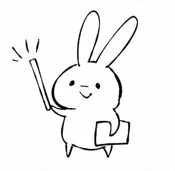 うさぎ/ポイント うさぎ,どうぶつ,モノクロ,ポイント,かわいいのイラスト素材