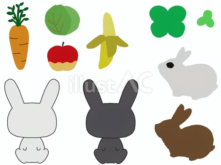 うさぎ うさぎ,ウサギ,動物のイラスト素材