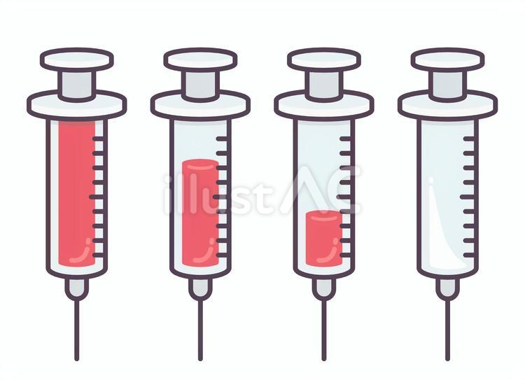 注射器 注射器,採血,注射のイラスト素材