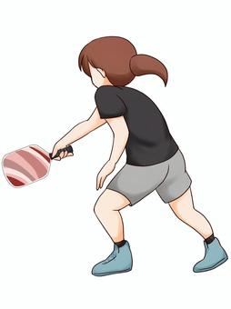 Illustration, jogo, rali, paddle, 