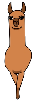 リャマ リャマ,ラマ,動物,かわいい,ゆるい,デフォルメ,手描き,アンデス,南米,ペルーのイラスト素材