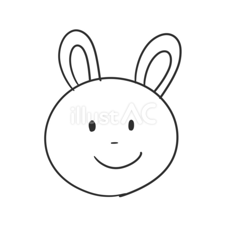 手描き　うさぎ うさぎ,手描き,手書きのイラスト素材