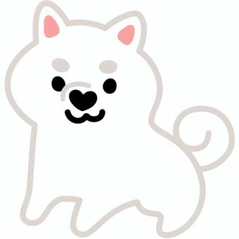 ハート鼻の柴犬（立つ）5 柴犬,犬,動物,ハート,鼻,立つ,シンプル,かわいい,キュート,デフォルメのイラスト素材