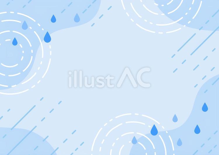 梅雨・雨と波紋の梅雨の背景素材02 梅雨,背景,フレームのイラスト素材