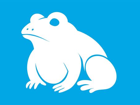 カエル　シルエット 蛙,シルエット,青背景,両生類,ペット,ウシガエル,ガマガエル,アマガエル,鳴き声,田んぼのイラスト素材
